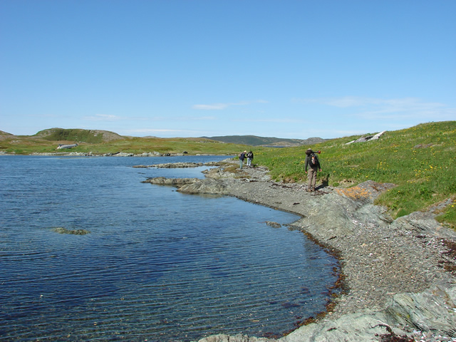 Testing around the inner harbour of Fischot Island.